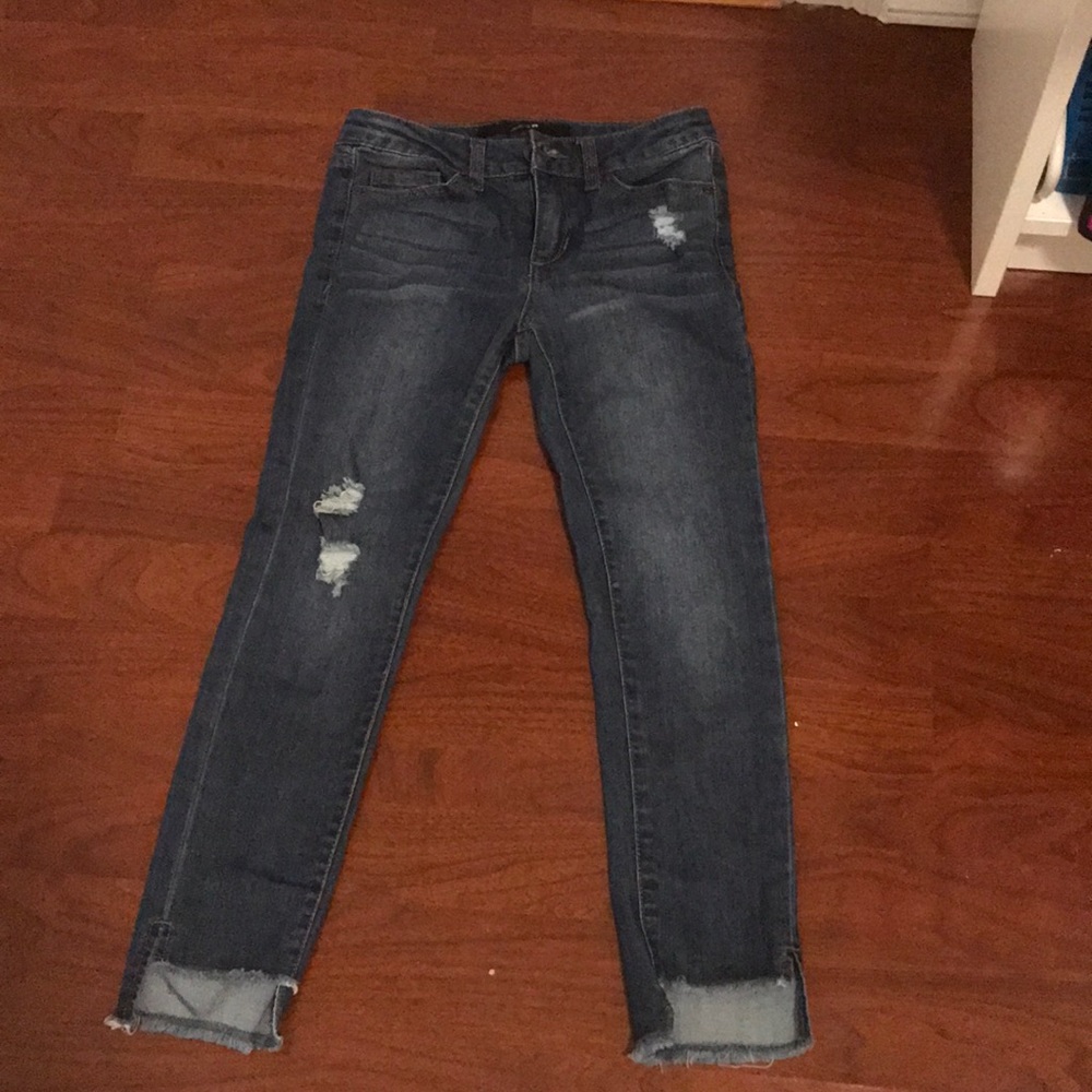 Denim skinny ripped jeans